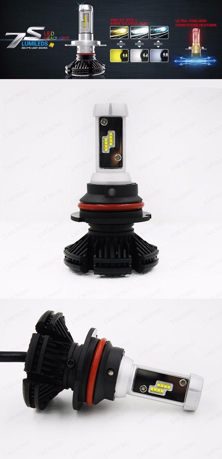 Lmusonu 7s Car Headlight 9004 LED Headlight LED Auto Light 25W 6000lm