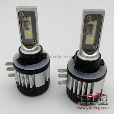 6000lm Fanless Canbus H15 LED Headlight with DRL