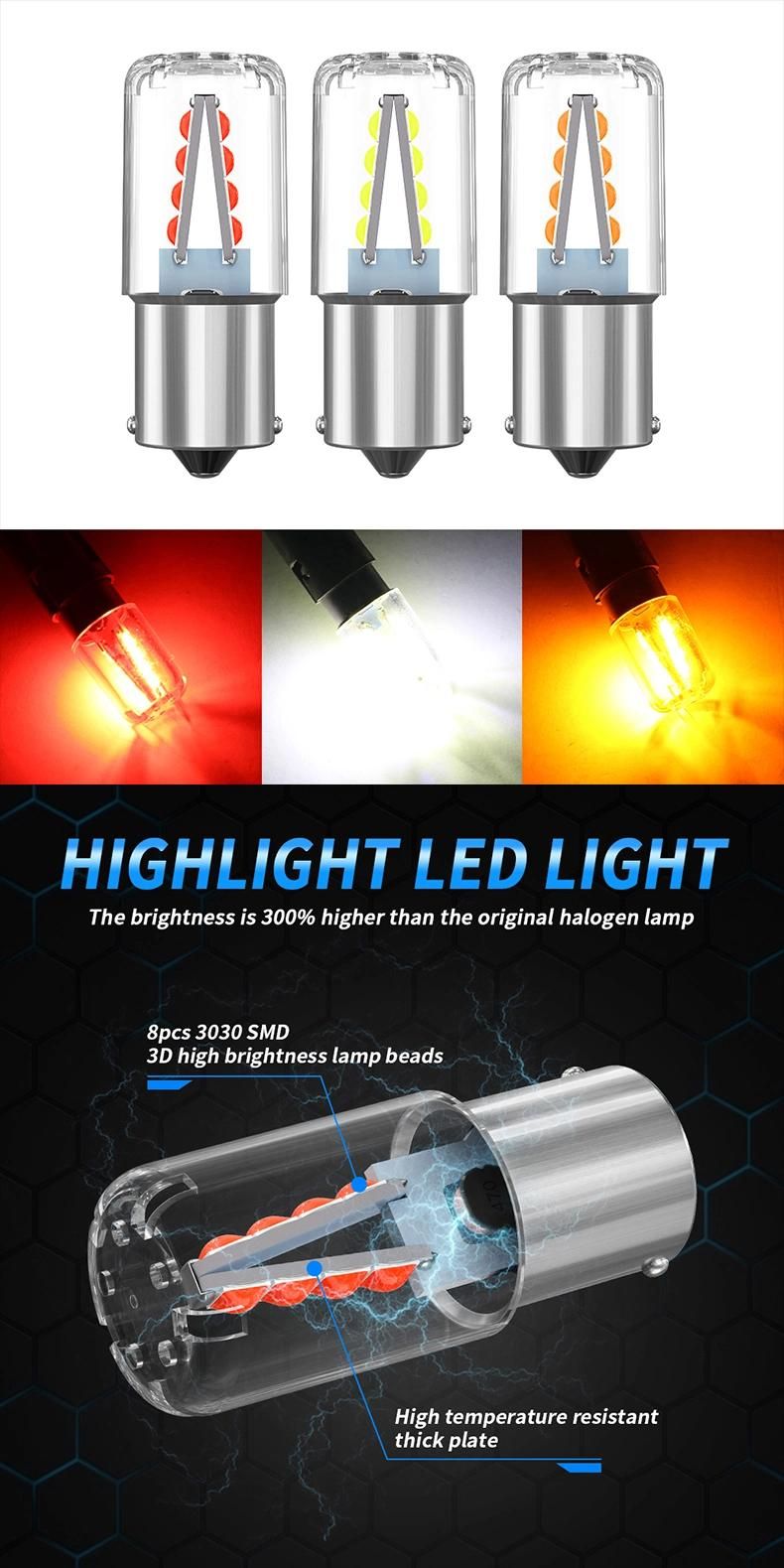 LED Light 1156 1157 Canbus Super Bright 8SMD 3030 LED Turn Signals Light Reverse Light