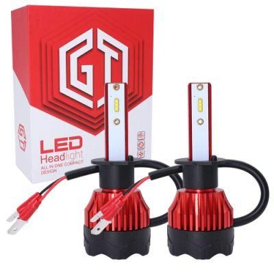 Super Bright Double Ball Bearing Fan LED Headlight Bulb K5 LED Headlight Csp Chip Auto Lamps