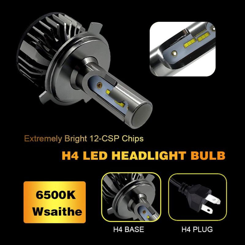 Super Bright High Low Beam 16000lm Mini H3 H1 H11 880 9005 9006 H13 Car LED Headlight Bulb H4 H7 LED, Auto H4 H7 F2 LED Headlight