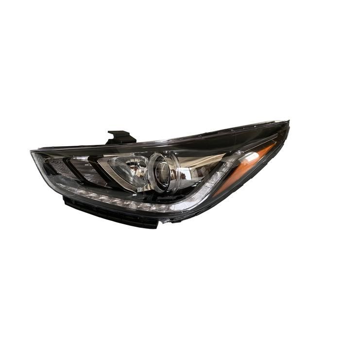 Auto LED Head Lamp for Hyundai Accent 2017 2018 2019 2020 Black LED with Yellow Corner 92101-H5000 92102-H5000 Headlight