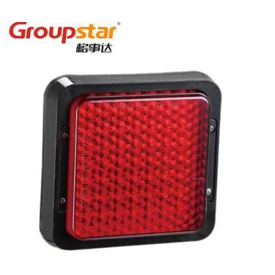 Auto Parts Adr 10-30V Square Red Universal Jumbo Truck Trailer Tail Light LED Stop Lamp for Truck