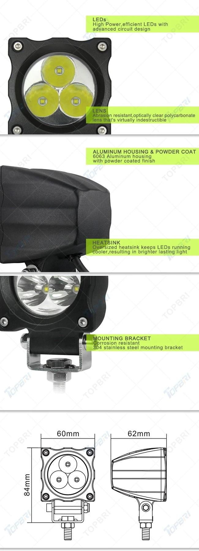 DC9-32V Round 9W Mini Flood Beam Bike LED Headlight