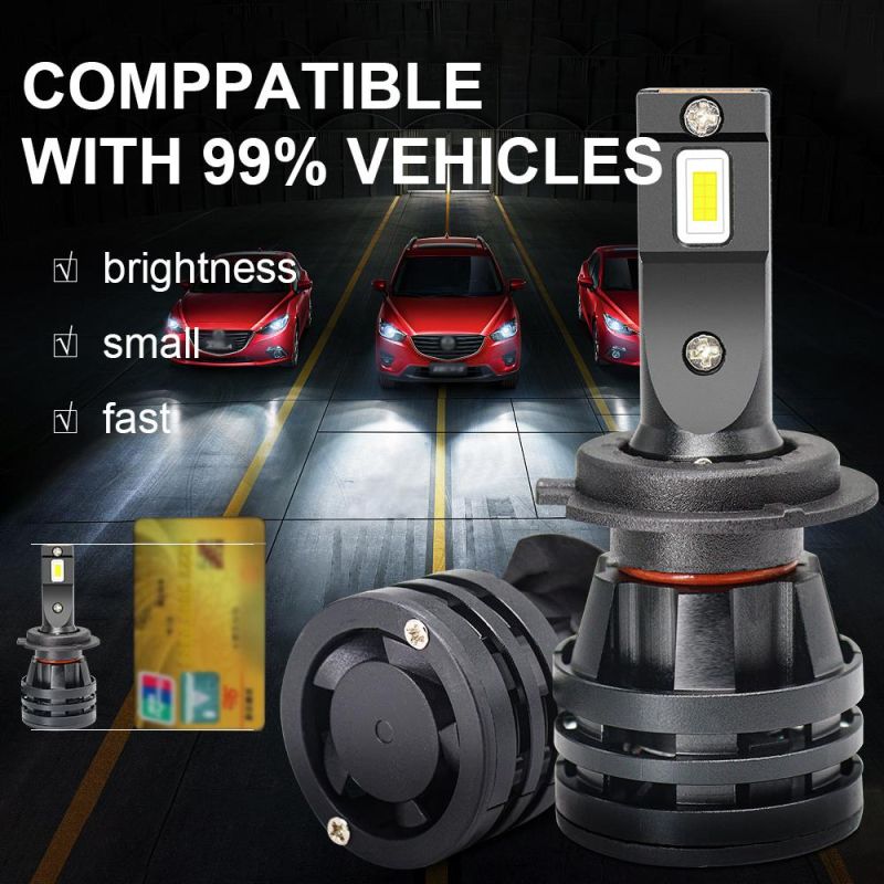 M9 LED Headlight IP68 Small Mini LED H4 Car Light, Automotive Lamp 16000lm H7 H4 Auto M9 Car H4 12000lm LED 9006 LED Headlight