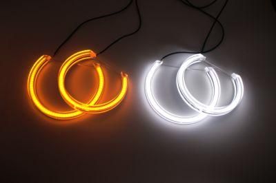 Switchback Dual Color White &amp; Amber Crystal Car Angel Eyes for BMW E46 Non Projector