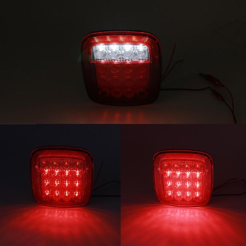 16LED Red and White Truck Tail Lamp Sequential Turn Light