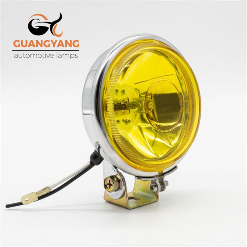 3 Inch Yellow Fog Light Round Sealed Beam with Halogen Bulb H3 Warm White Auto Headlamp