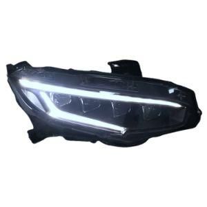 Car Accessories Car Lamps Car LED Right Hand Drive 4 Lens Car LED Light Demon Eyes Automotive LED Headlight for Honda 2016 Civic X
