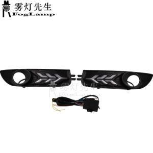 2PCS for Regal 2008 2013 with Yellow Blue Tricolor LED DRL Daytime Running Light Fog Light