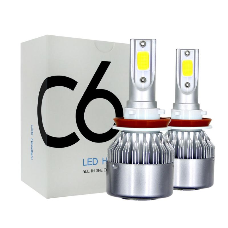 Wholesale Cheap C6 Auto H8 H9 H11 Car LED Headlight Fan 12V 24V 72W 8000lm