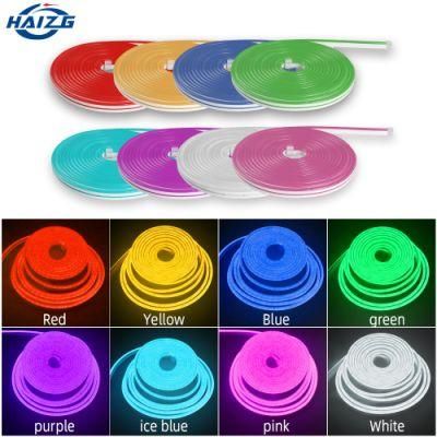 Haizg Multiple Color 5meters Kit Silicone Neon Flex Lights Silicon Blue LED Neon Rope Lighting Strip