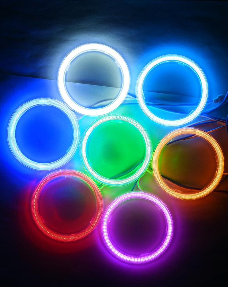 Flexible Flowing Car DRL Running Turn Signal Angel Eye White Amber LED Daytime Running Light Headlight Strip 30cm 45cm 60cm