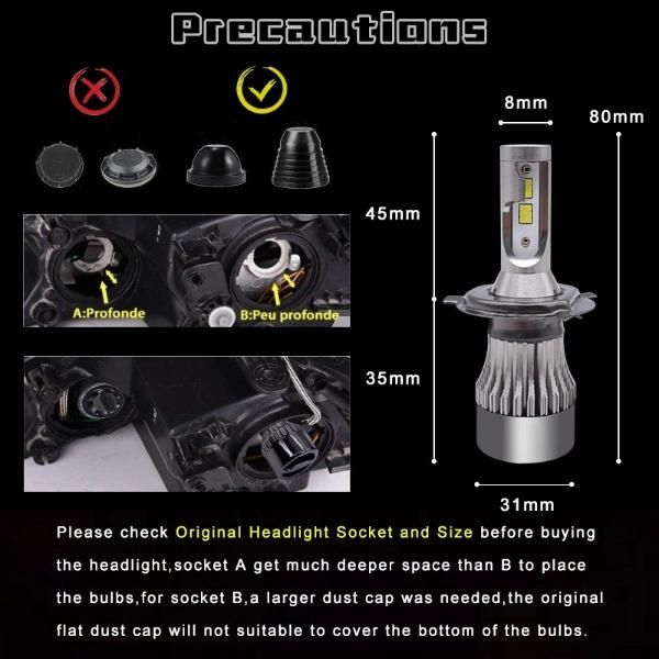 Latest Car Headlights 9008/9004/9007/H1/880 4800lumen
