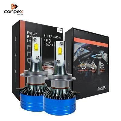 Conpex Universal Manufacturer H7 Lamp N9 Rts 3600lm 6000K Fan Cooling H4 LED Headlight Car