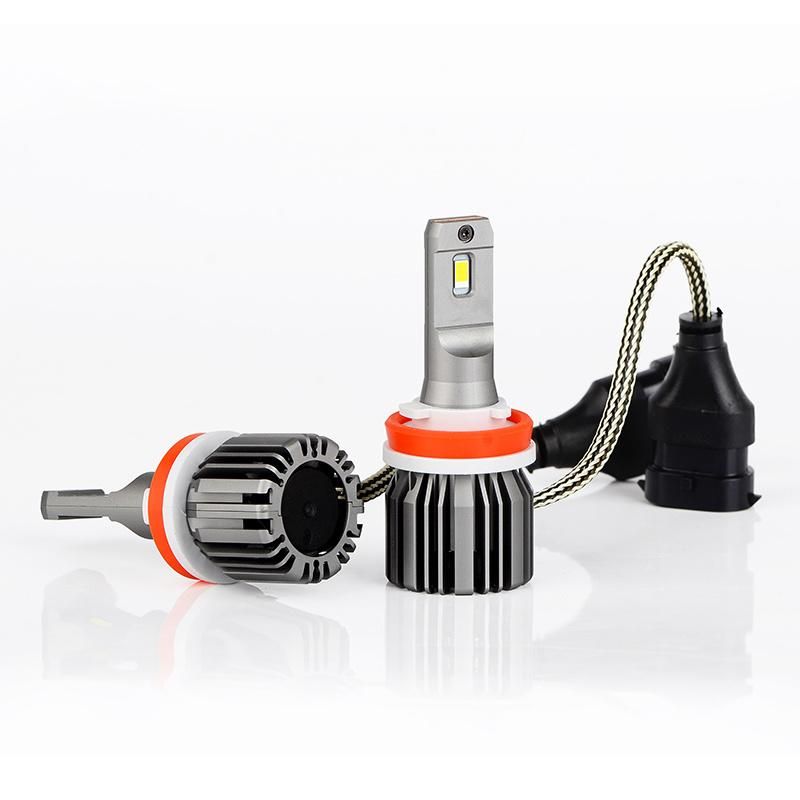 Mini-Sized LED Globe Kit H11/H9/H8 LED Headlight Bulbs H11 Low Beam Headlight Bulb 6500K H11 LED Bulb