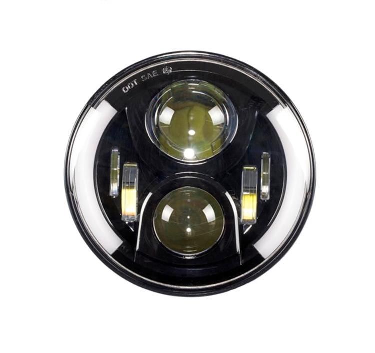 7 Inch Round 60W Halo Ring DRL Jeep LED Headlight