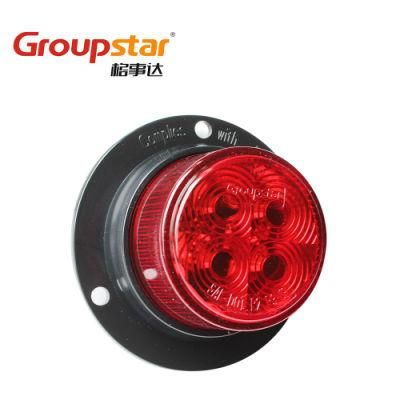 LED Car Lights 2&quot; Round DOT SAE Outline LED Clearance Side Marker Lamps Signal Marker Lights for Truck