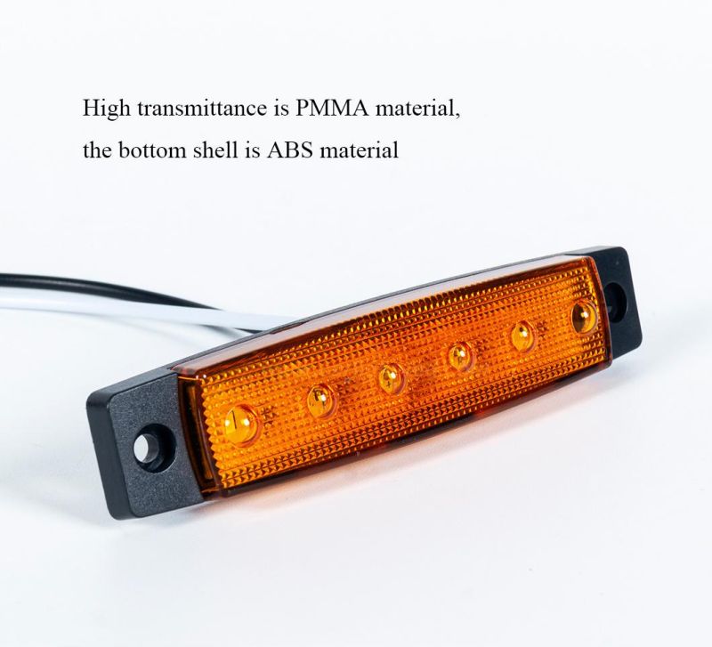 Amber Red 3.8" Inch Indicator Light Rear Side Marker Light