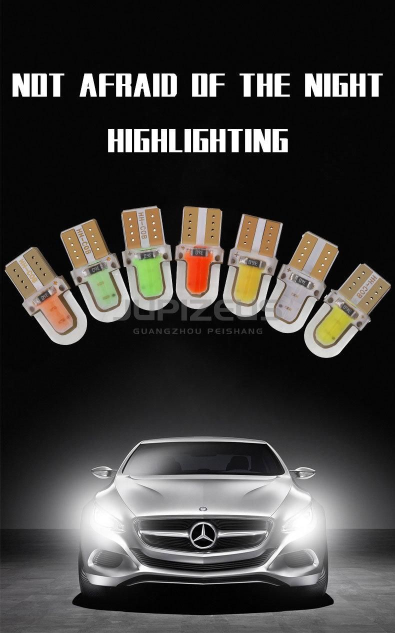 194 168 W5w COB Interior Bulb Light Lamp Silicone Waterproof T10 LED Car Bulbs for Motorcycle