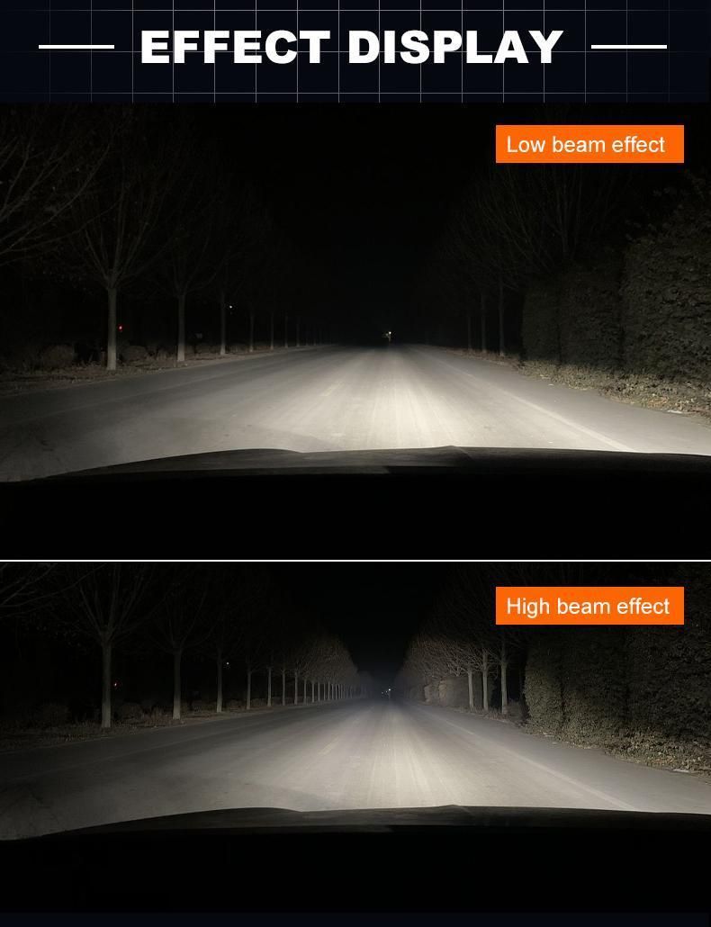 70W 2.5 Inch Car LED Projector Headlight High Low Beam White Bi LED Projector Lens for Car