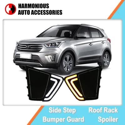 Daytime Running Lights with LED Yellow Turn Signal for Hyundai 2014 2015 IX25 Creta