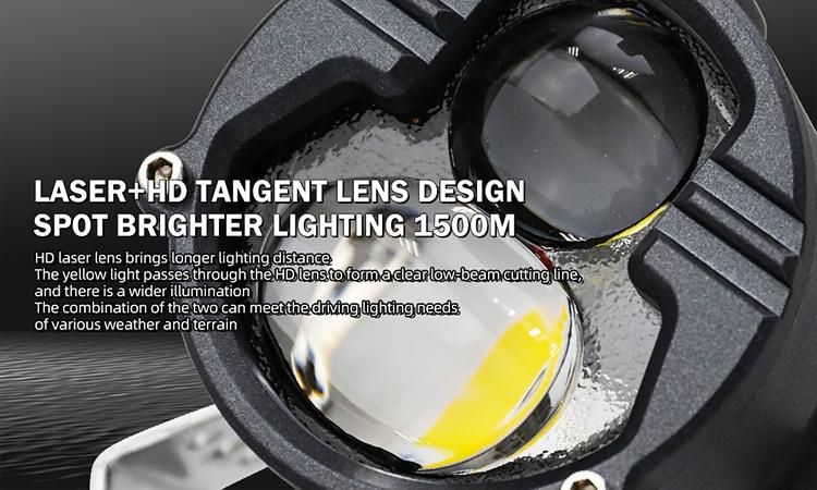 Carolyn U30bi LED Projector Lens Yellow White Dual Color LED Headlight H4 LED Headlight 6000K