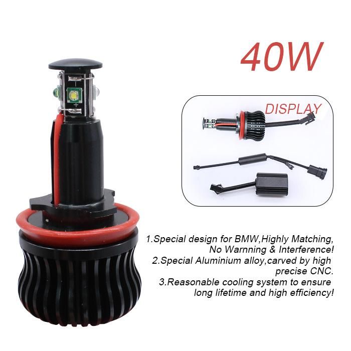 Lightech H8 Angel Vision 6000K with 40W Car LED Light