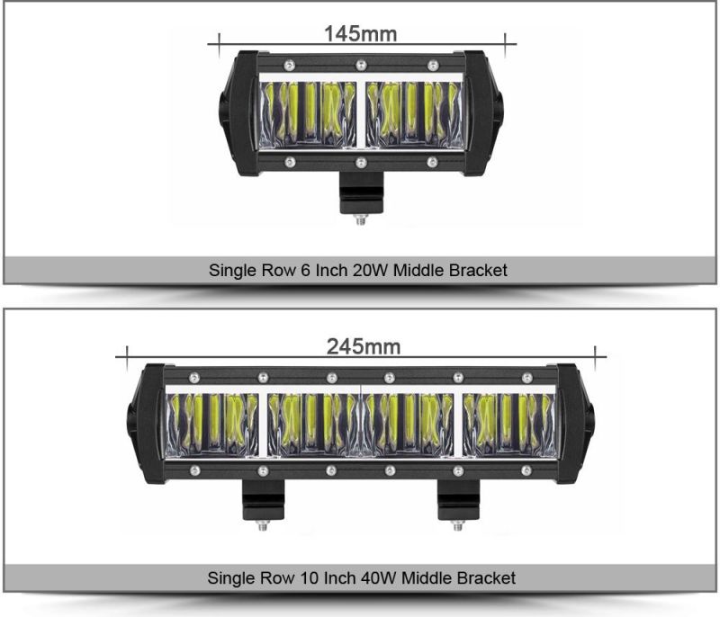 High Power LED Single Row Strip Light 20W 40W 60W 80W 120W 160W Spot Light 9d LED Work Light Bar for off-Road Vehicle