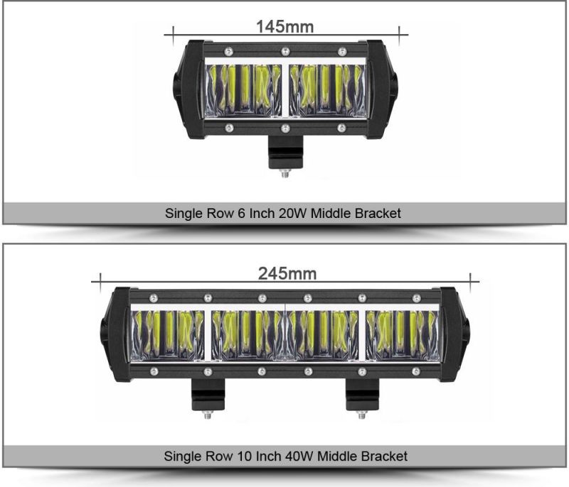 High Power LED Single Row Strip Light 20W 40W 60W 80W 120W 160W Spot Light 9d LED Work Light Bar for off-Road Vehicle