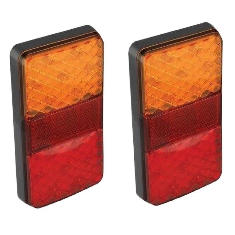 24 LED Rear Combination Lamp with Rectangle Reflex Reflector