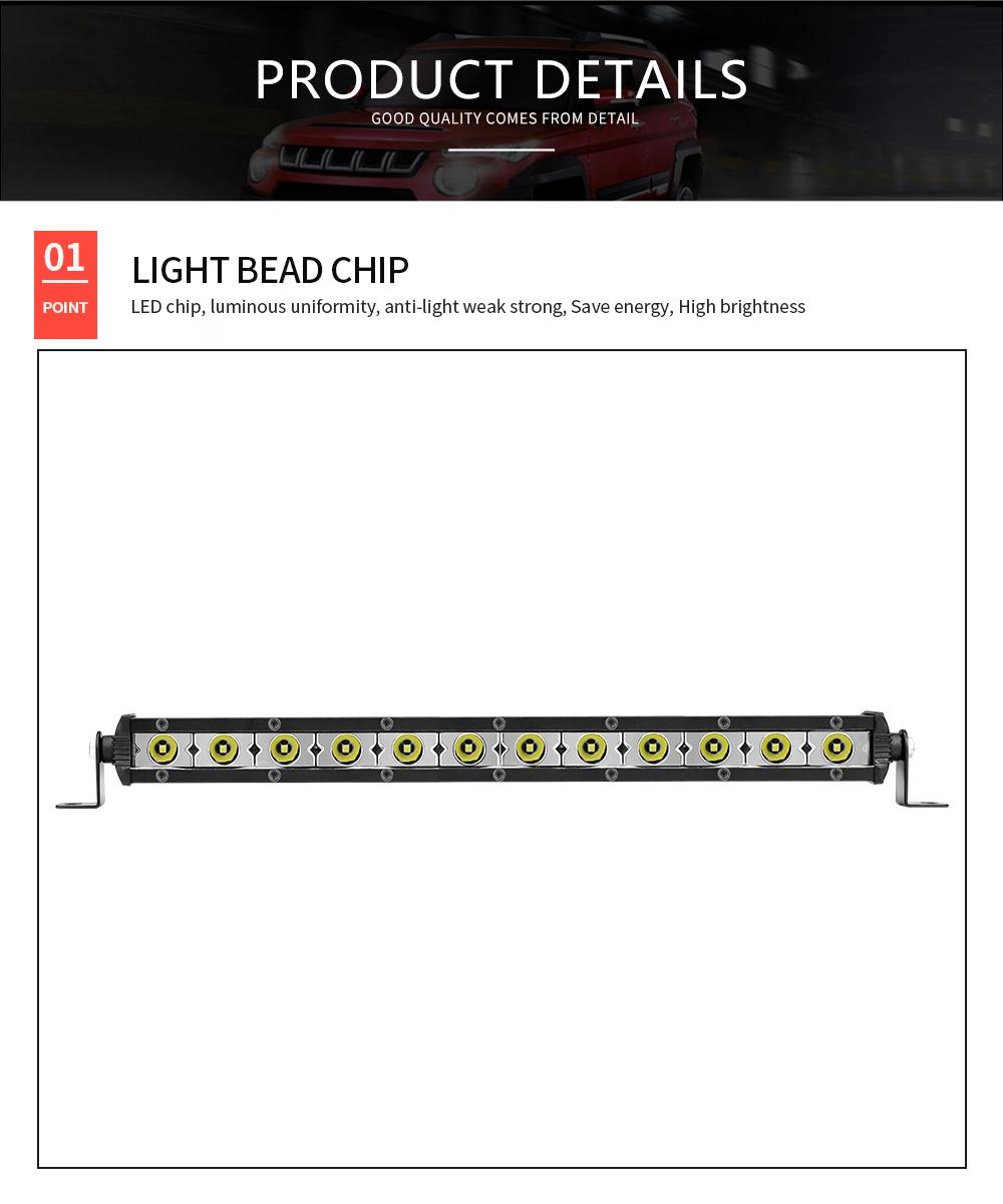 Dxz 12LED 36W 3030 Light Bar Single Row 6000K Spotlight Car Parts Automotive Lighting System Driving Light