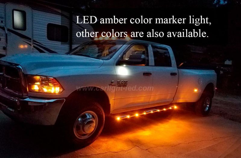 Amber 3/4" Round Turn Signal Light Car Truck Tractor Boat RV Offroad Trailer LED Side Marker Clearance Light