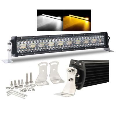 2019 New Products Wholesale Price LED Light Bar Dual Color White Amber Flash LED Bar Truck 4X4 Offroad Barra LED
