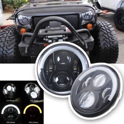 7inch 60W H4 LED Headlights for Jeep Wrangler Jk Tj Lj Lada Hummer Wrangler 7&quot; Round Headlamp with Halo