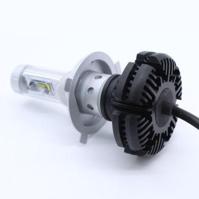 Auto Three Color Temperature Fanless X3 H4 LED Car Headlight H7 Lamp