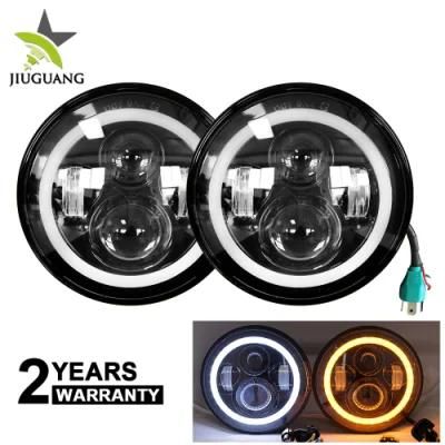 Emark DOT Approved Hi Low Beam 7 Inch Round Auto LED Headlights for Jeep Wrangler