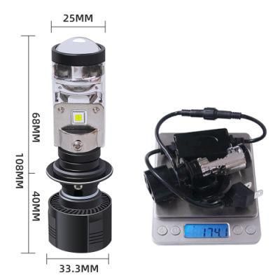Popular Item 45W 4000lm Custom Chip Mini Lens Small Projector A8 Car Lights LED Headlight H4