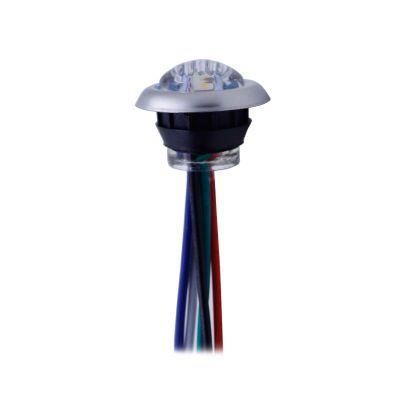 12V 24V Round Flush Mount LED Side Marker Light Amber Clearance Indicator Trailer Lamp for Car