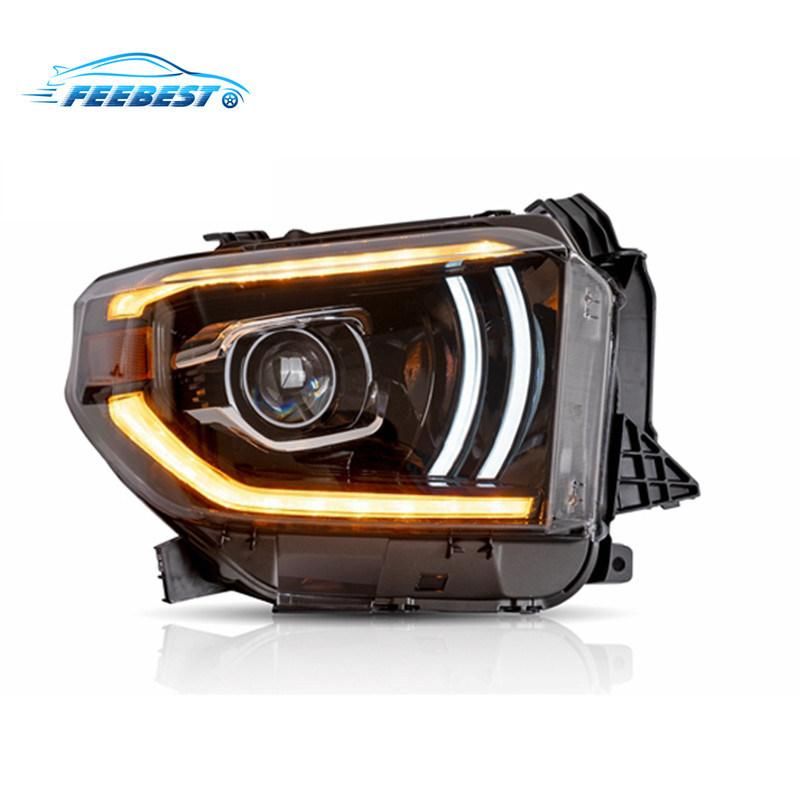 Feebest Sequential DRL Car Front Full LED Head Lamp Light for Toyota Tundra 2014-2018 Headlight Headlamp