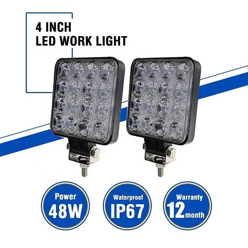 Car Light LED Driving Light Work Lamp 27W Square