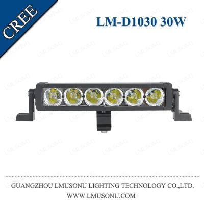 Lmusonu Best Quality 6000K Offroad 10-30V 9 Inch 30W Straight LED Light Bar Single Row