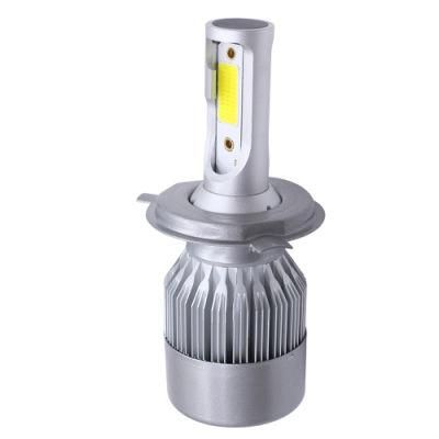 2X White Car LED Headlight C6 H1 H3 H4 H7 H11 Hb3 9005 Hb4 9006 COB 72W 7600lm Front Auto Fog Bulb Automobile Headlight DRL 6500K