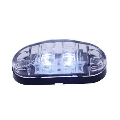 2 LED Amber Oval Mini Clearance Light 12V Boat Side Light for Boat Trailer Trucks