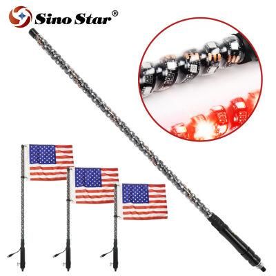 Swl2-6FT 2PCS 2020 Hot Sale 1.8m RGB Flexible Antenna LED Safety Whips Light for ATV