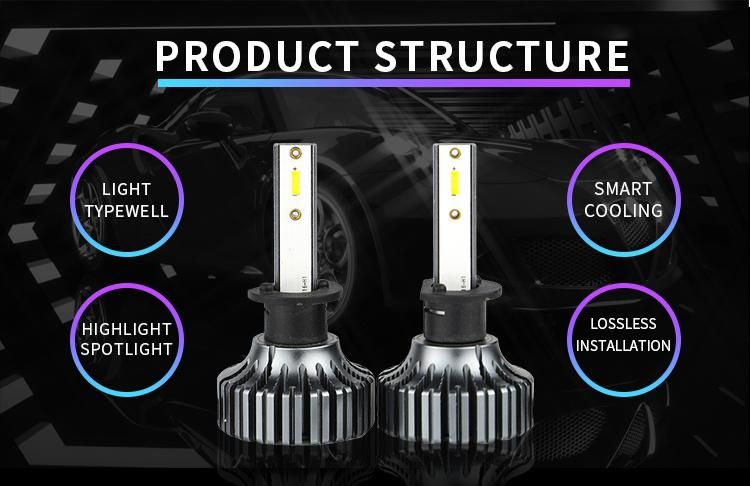 V13 LED Super Bright High Power H4 LED H7 4500lm Luz Bombillo Luces Mini H11 9005 Hb3 H13 H3 Car H4 H7 880 H1 LED Headlight