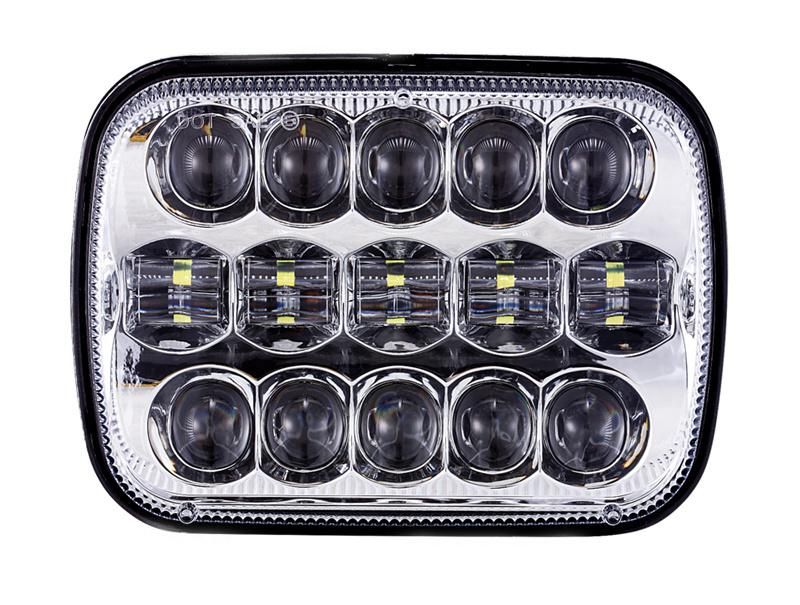 Jeep Truck LED Headlamp Assembly Replacement 45W 7X6 5X7 Inch High Low Beam Sealed Beam LED Headlight