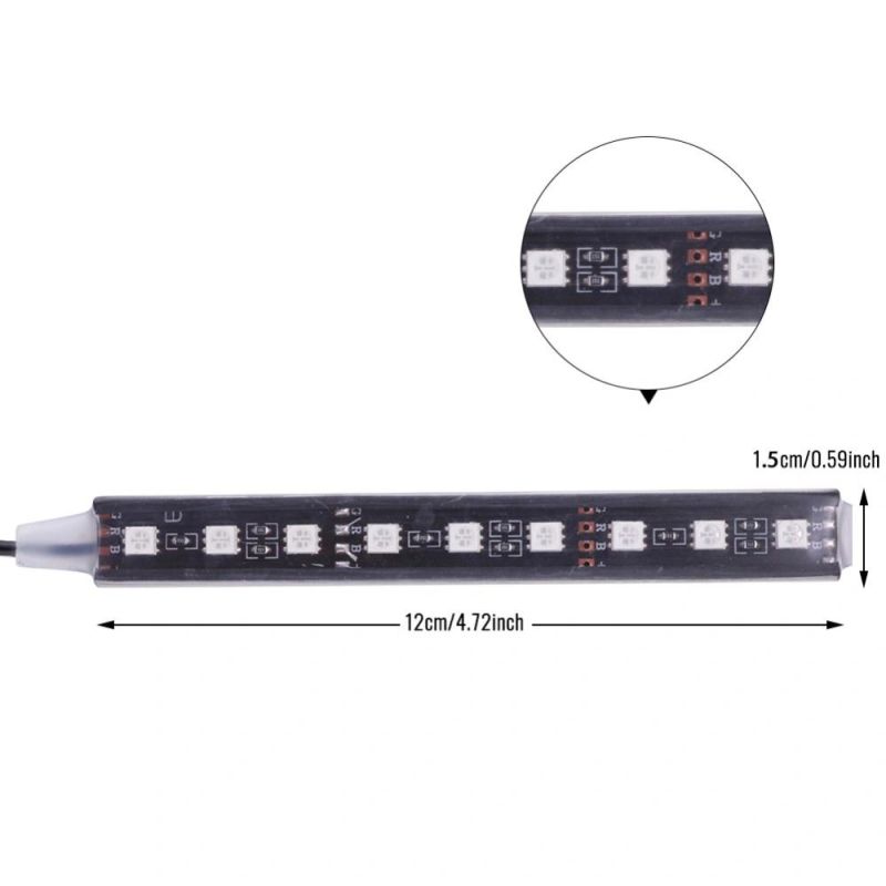 Car RGB LED Strip Light LED Strip Lights Colors Car Styling Decorative Atmosphere Lamps Car Interior Light with Remote 12V