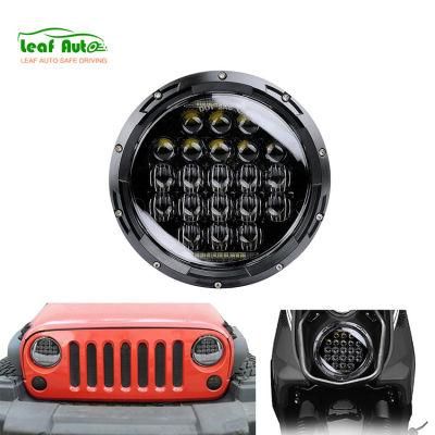 7 Inch LED Headlight for Jeep Wrangler Lada 4X4 Motorcycle DOT Smoke 5D Len 84W LED Headlamp 7&quot; with DRL