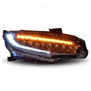 Car Accessories Auto Headlight Car Lights Car Parts Auto Lamps Dynamic Turn Signal Full LED Headlight for Honda 2016 Civic X